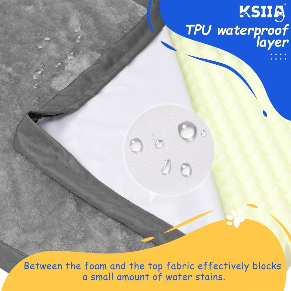 Orthopedic Dog Crate Beds with Waterproof Cover